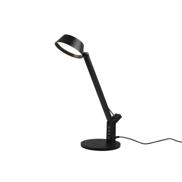 Ava Modern Desk Task Lamp Black Matt 3000-4000-6500K, USB Connection