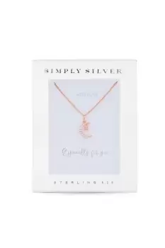 Sterling Silver Mini Crescent Pendant Necklace - Gift Boxed