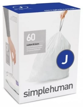 simplehuman Bin Liner Code J 3 x 20 Pack 60 Liners