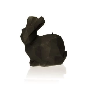 Black Matt Large Rabbit Candle