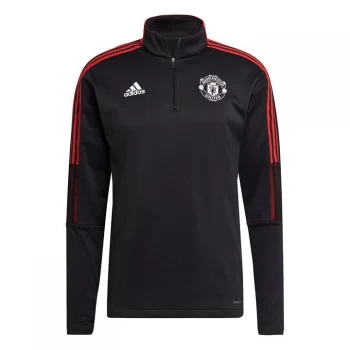 adidas Manchester United Warm Training Top 2021 2022 Mens - Black