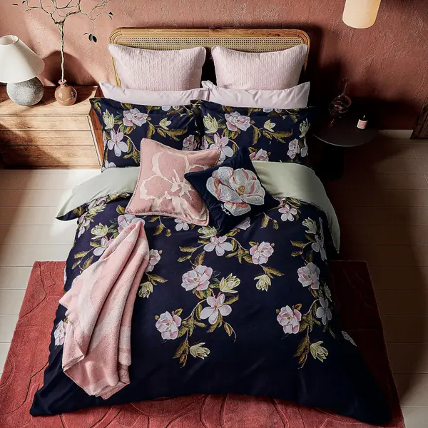 Ted Baker Opal Floral Duvet Set - Navy - King