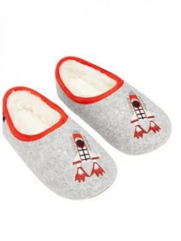 Joules Boys Rocket Slip On Slippers - Grey, Size S