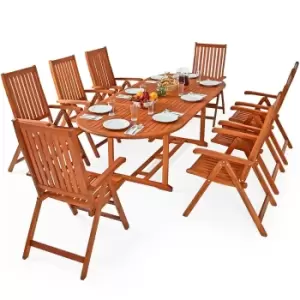 Garden Dining Set Moreno 9Pcs Eucalyptus Wood