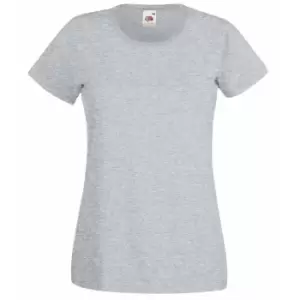 Fruit Of The Loom Ladies/Womens Lady-Fit Valueweight Short Sleeve T-Shirt (XL) (Heather Grey)