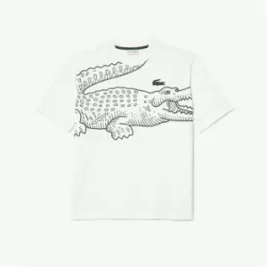 Lacoste Lacoste RG Big Crocodile T-Shirt Mens - White