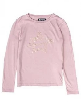 Barbour International Girls Long Sleeve Spade T-Shirt - Rose, Rose, Size Age: 14-15 Years, Women