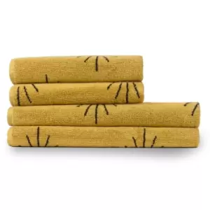 Set of 4 Furn. Theia Towels Ochre