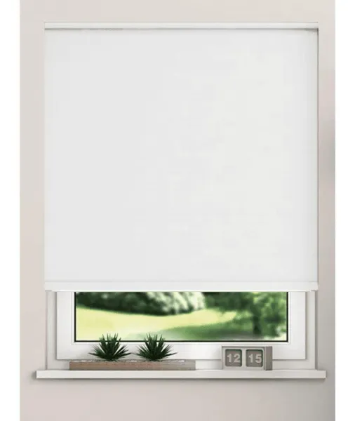 NewEdgeBlinds Blackout Roller Blinds White 150cm Width x 165cm Length