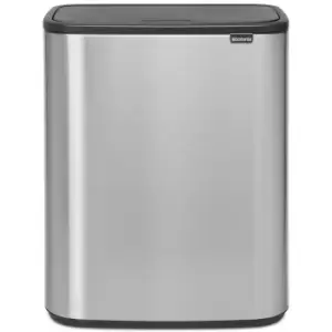 Brabantia Bo Touch Bin 2x30 Litre Matt Steel Fingerprint Proof