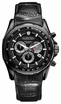 Roamer 220837 42 55 02 Rockshell Mark III Chrono Black Dial Watch