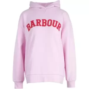 Barbour Womens Northumberland Patch Hoodie Winter Heath 10