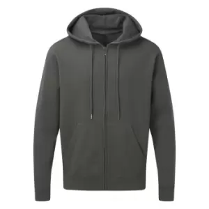 SG Mens Plain Full Zip Hooded Sweatshirt (M) (Charcoal)