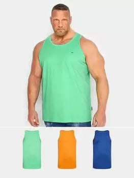 BadRhino Vest Plain Spring Bud, Zinnia, Sodalite 3 Pack, Multi, Size 7-8Xl, Men