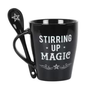 Stirring Up Magic Ceramic Mug and Spoon Set