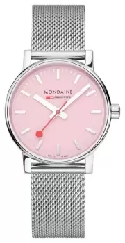 Mondaine MSE.35130.SM Evo2 35mm Wild Rose Pink Dial Watch