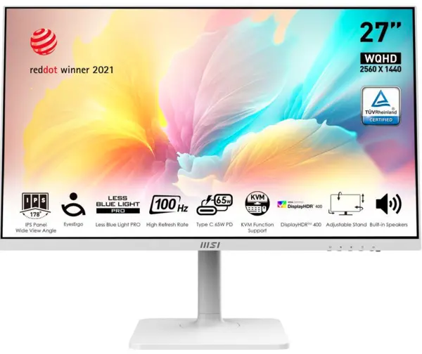 MSI Modern 27" MD272QXPW Quad HD IPS LED Monitor