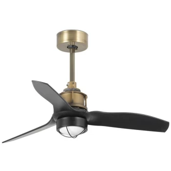 Faro JUST - LED Old Gold, Black Ceiling Fan 81cm, 3000K