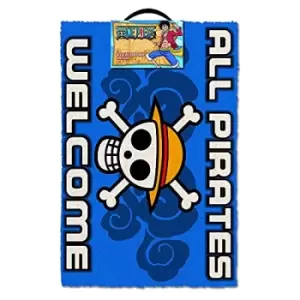 One Piece (All Pirates Welcome) Doormat /Merchandise