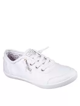 Skechers Bobs B Cute Plimsolls, White, Size 7, Women