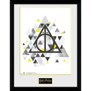 Harry Potter Deathly Pixels Framed Collector Print