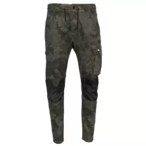 Caterpillar Mens Dynamic Cargo Trousers (34L) (Green Camo)