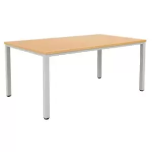 TC Group Fraction Infinity 240 x 120 Meeting Table - Beech with Silver Legs