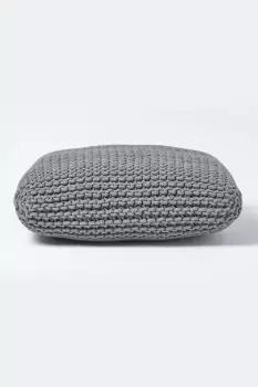 Square Cotton Knitted Pouffe Floor Cushion