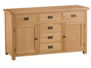 Kenmore Waverley Oak 2 Door 6 Drawer Large Sideboard Assembled