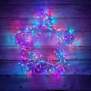 60cm Premier Indoor Outdoor Christmas Twinkling Starburst LED Light in Rainbow