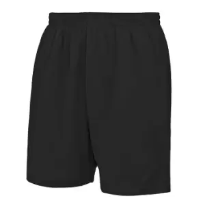 AWDis Just Cool Childrens/Kids Sport Shorts (12-13 Years) (Jet Black)