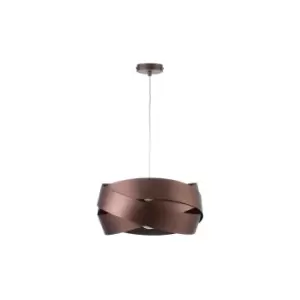 Abbraccio Cylindrical Pendant Ceiling Light, Dark Brown