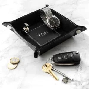 Personalised Luxury Valet Tray-Black