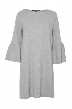 French Connection Paros Sudan Flared Sleeve Dress Grey