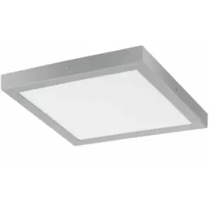 Loops - Wall / Ceiling Light Silver 400mm Square Surface Mounted 25W LED 3000K