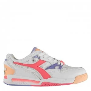 Diadora Rebound Ace Trainers - Wht/Coral C0059