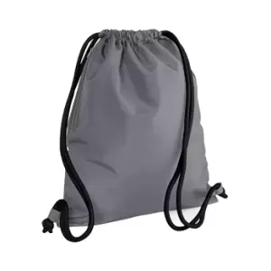 Bagbase Icon Drawstring Bag/Gymsac (Pack of 2) (One Size) (Graphite Grey/Black)