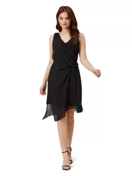 Chiffon Overlay Sheath Dress