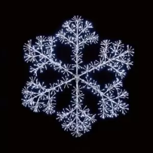 White LED Snowflake Burst Silhouette