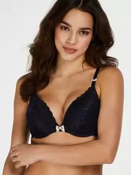 Hunkemoller Maya Padded Push Up Bra, Blue, Size 34A, Women