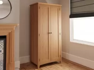 Kenmore Dakota Oak 2 Door Double Wardrobe Flat Packed