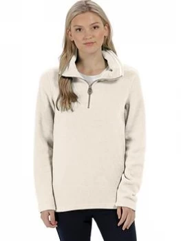 Regatta Solenne Quarter Zip Fleece - Vanilla , Vanilla, Size 14, Women