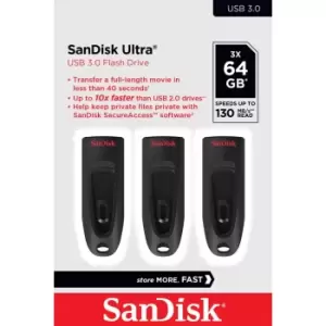 SanDisk Ultra USB flash drive 64GB USB Type-A 3.0 Black