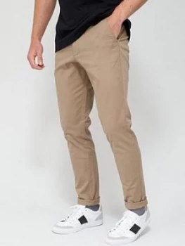 Jack & Jones Dave Slim Fit Chinos - Beige, Size 28, Inside Leg Short, Men