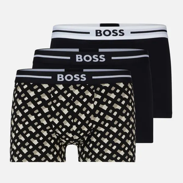 BOSS Bodywear Mens 3 Pack Bold Boxer Trunks - Open Miscellaneous - L Multi Underwear and Nightwear male 50514951-970 L