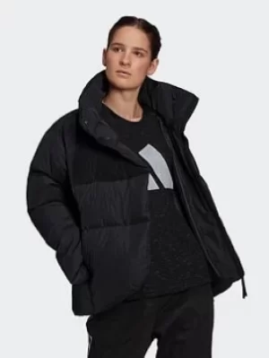 adidas Big Baffle Down Jacket, Black Size XL Women