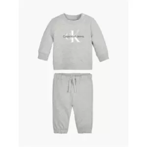 Calvin Klein Jeans Monogram Cn Sweatshirt Set - Grey