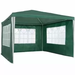 Tectake Gazebo 3X3M With 3 Side Panels Green