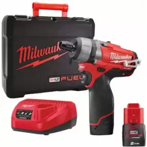 Milwaukee M12 CD-202C M12 FUEL Sub Compact Driver with 2x 2.0Ah Batteries