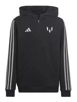 Boys, adidas Messi Junior Hoodie - Black, Size 9-10 Years